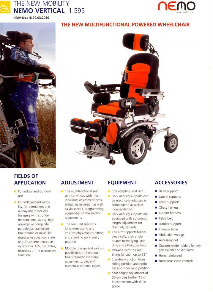 Nemo Vertical - Multifunctional Powered Wheelchair